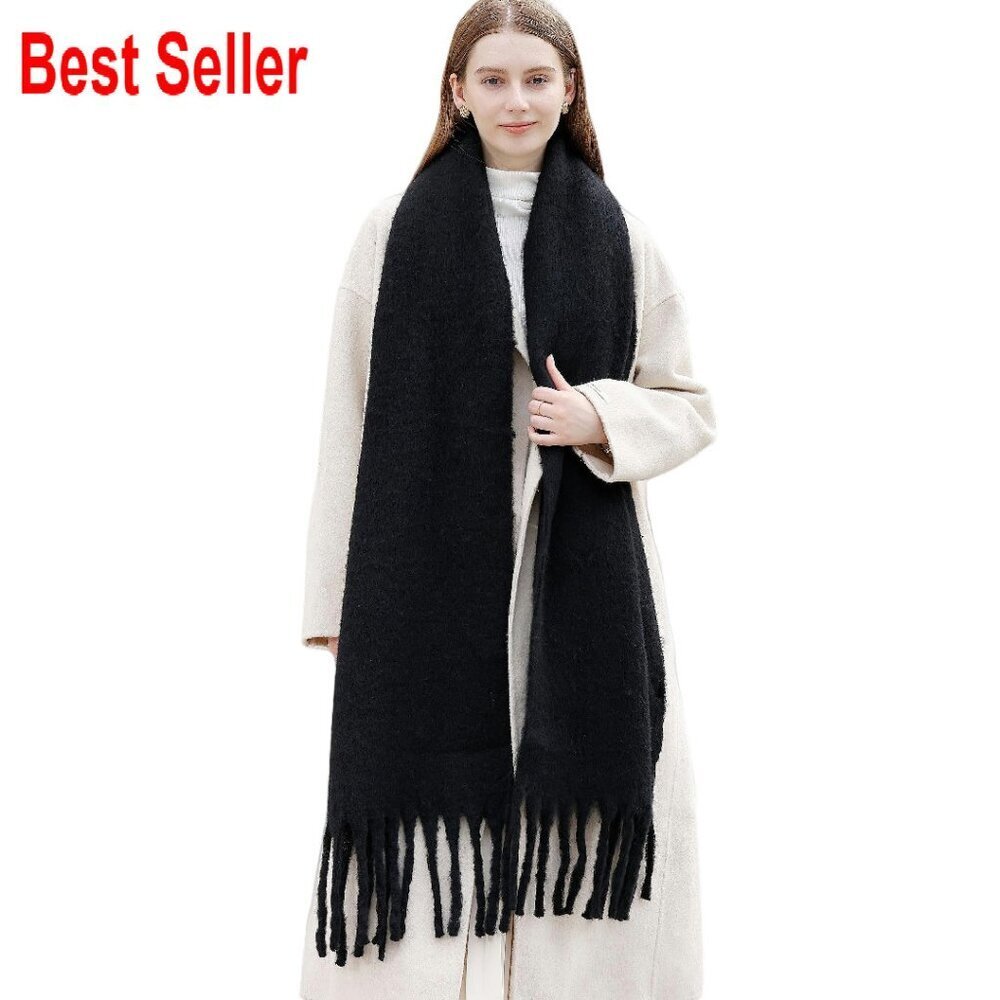 Oversized Winter Scarf Luxurious Soft Loop Yarn Shawl Wrap Blanket Chic